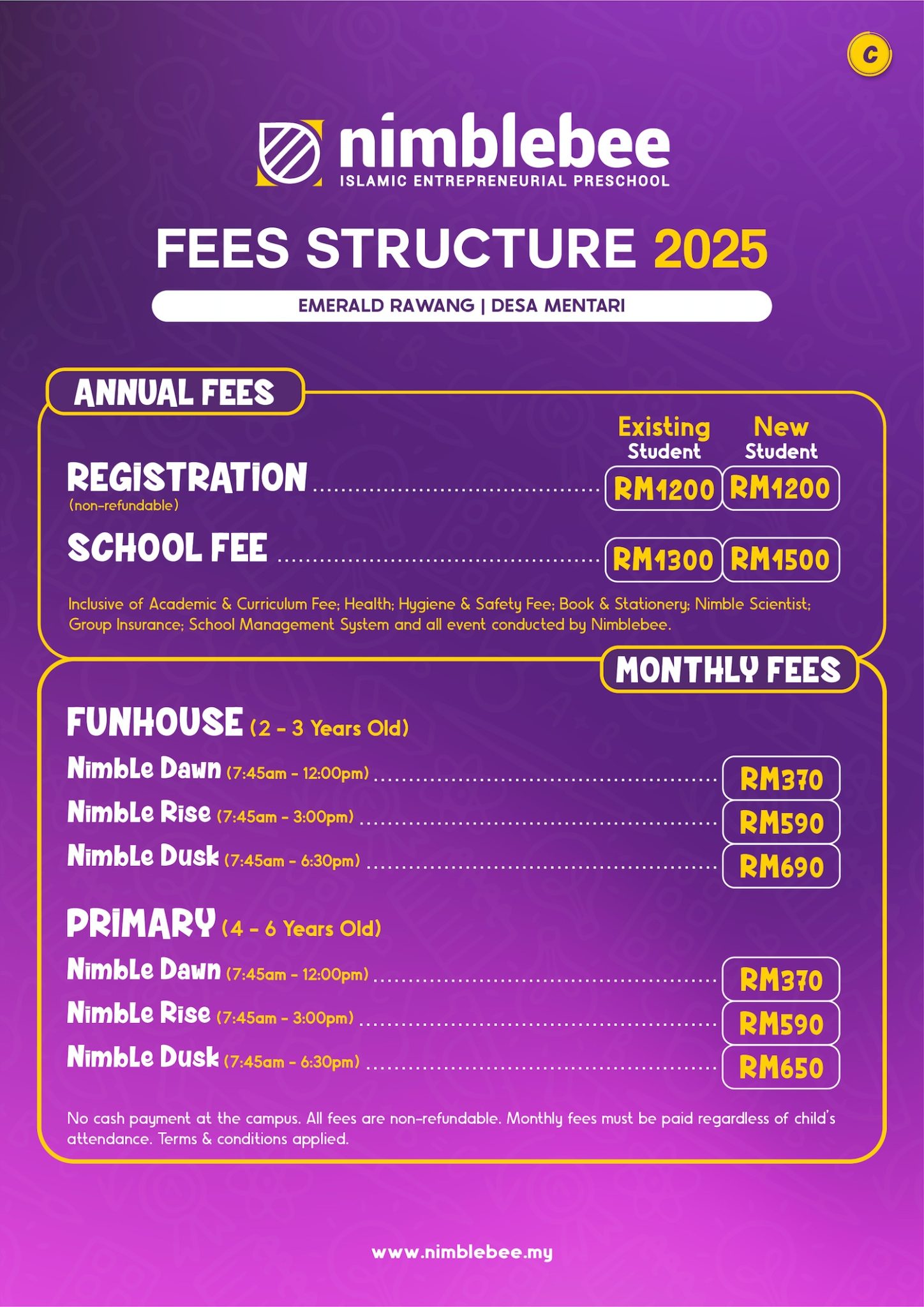 2025_NB_FeeStructure Nimblebee Preschool